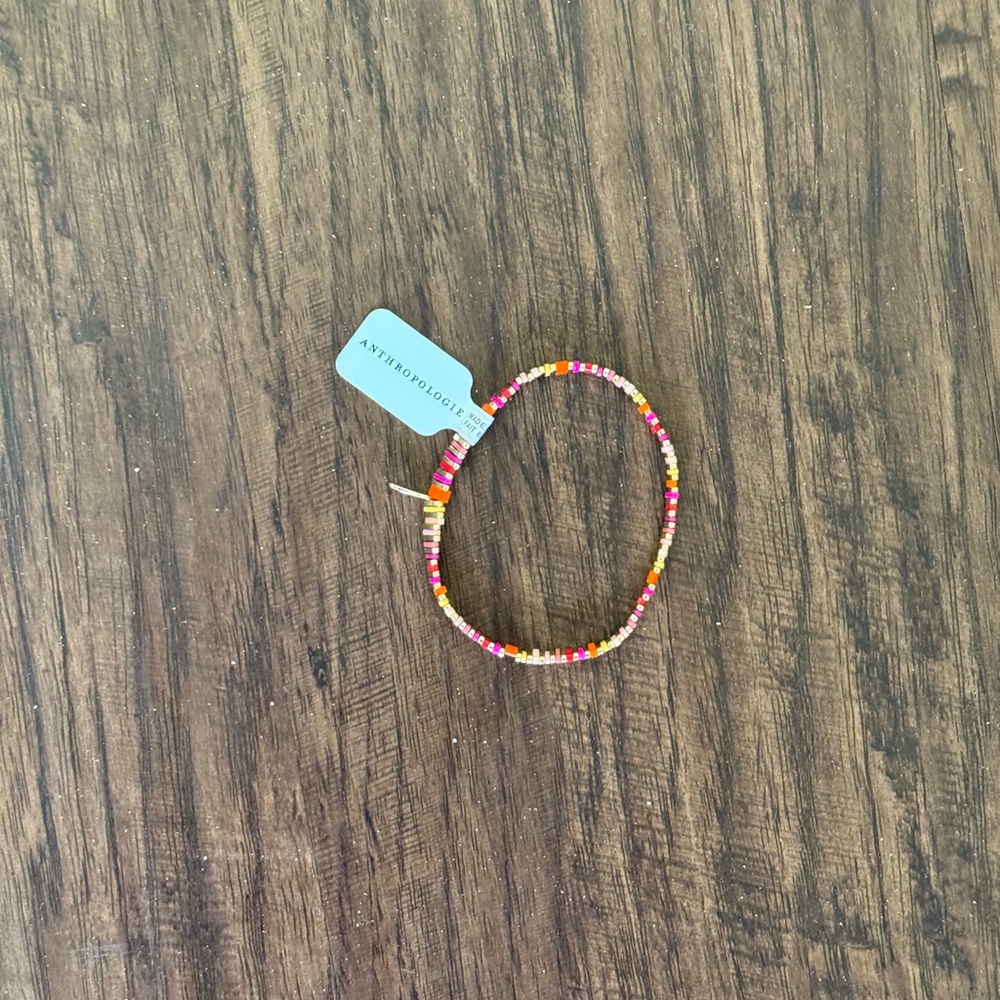 Anthropologie Multicolor Beaded stretch Bracelet